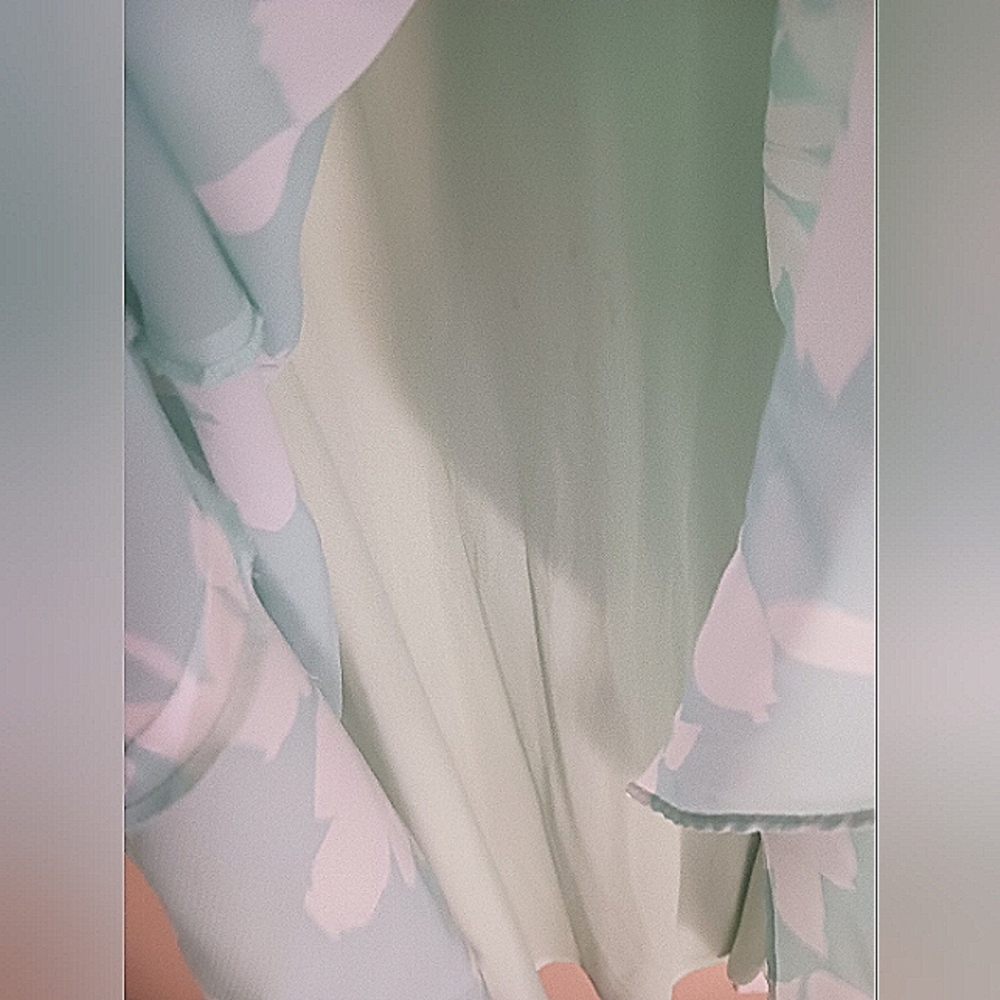 R&K Mint Green & White Floral Maxidress - Picture 5 of 7